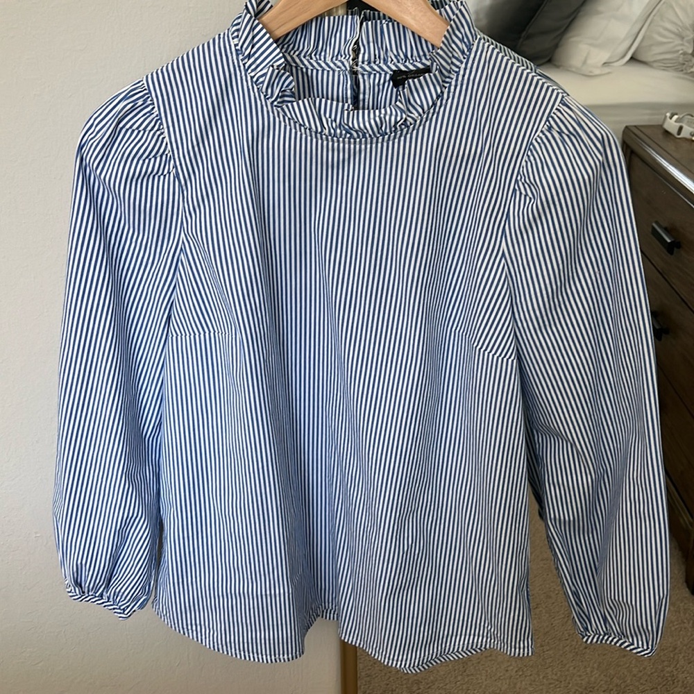 JCrew Ruffle Collar Blouse